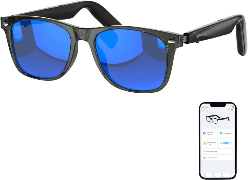 GetD Bluetooth Sunglasses for Men/Women, AI Translator, 11H Battery Life, Polarized Lens, UV Protection, Voice Control, Built-in Mic & Speakers, Smart Eyewear for Gaming Meeting Travel - Image 1